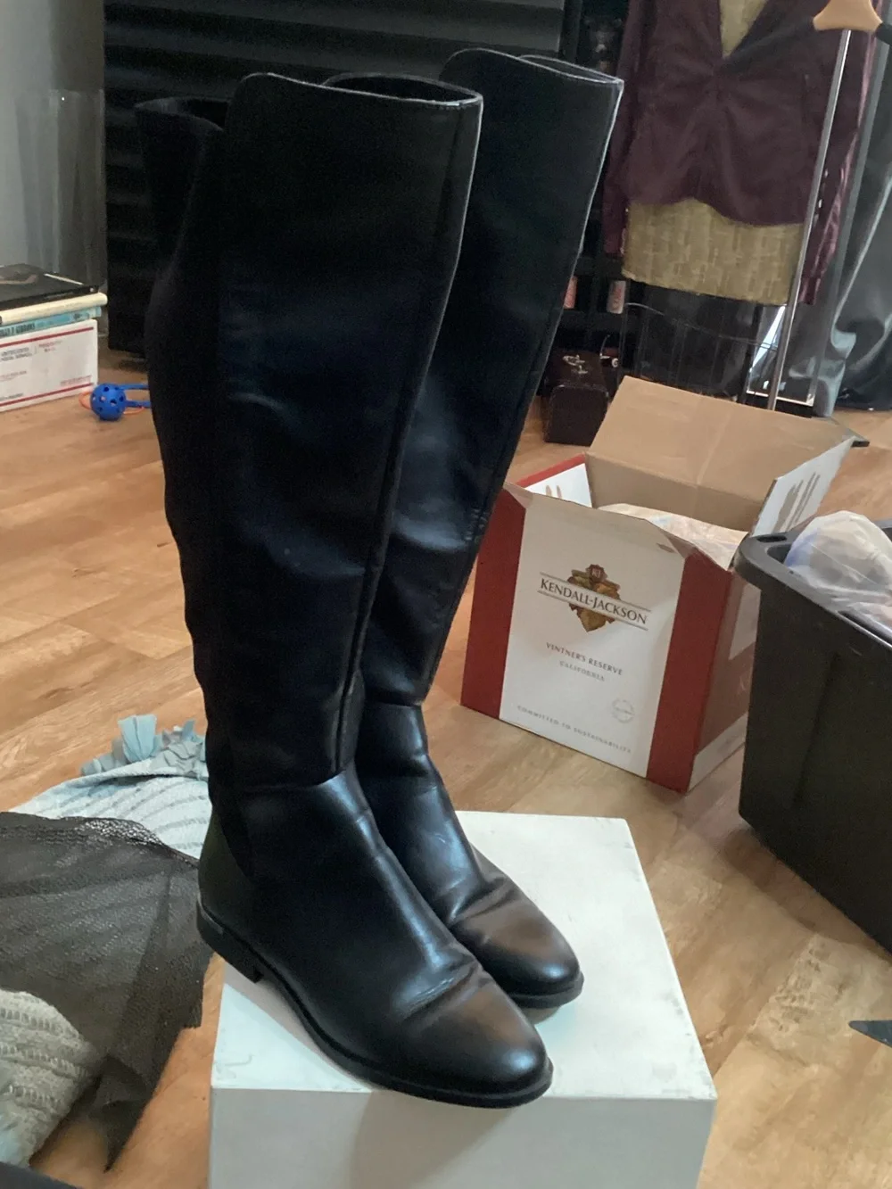 Nine West Over Knee Tall Boots - Black - Size 10 - Like New!